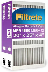 Filtrete 20x25x4 AC Furnace Air Filter, MPR 1550, MERV 12, Fits Lennox & Honeywell, Allergen, Electrostatic Air Cleaning Filter, 2-Pack (actual size 19.88 x 24.63 x 4.31)