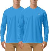 Roadbox Mens UPF 50+ UV Sun Protection Shirts Outdoor Long Sleeve SPF Rash Guard for Fishing Hiking Swimming Running