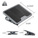 EUREKA ERGONOMIC Tilt Adjustable Footrest, Foot Rest for Under Desk at Work with Massage Surface, Office Foot Rest Under Desk with 20 Degree Tilt No Locking, Metal Frame