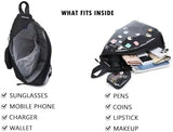 Oxford Ita Bag Kawaii Pin Display Chest Pack Single Shoulder Bag Sport Backpack Hiking Daypack, Medium