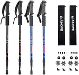 Aihoye Collapsible Trekking Poles - 2 Pack, Lightweight, Anti-Shock Walking Sticks - Adjustable for Men and Women