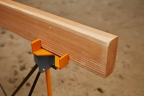 Bora Centipede 30in Folding Work Table Set - No Assembly 9-Strut Collapsible Table 3500lb Weight Limit - 4x4ft Mobile Work Station with Storage Bag, Foldable Work Bench Table - CK9S, Orange/Black