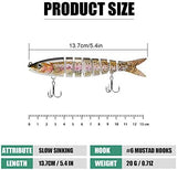 TRUSCEND Swimmax for Freshwater and Saltwater, Lifelike Fishing Lures for Bass Trout Crappie Walleye Pike Bluegill Salmon, Swimbait for Bass Fishing, Amazing Fishing Gear Gifts for Family Fishing