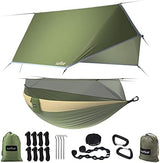 Sunyear Camping Hammock, Portable Single & Double Hammock with Net, 2 Person Hammock Tent with 2 * 10ft Straps, Best for Outdoor Hiking Survival Travel