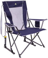 GCI Outdoor Comfort Pro Rocker Collapsible Rocking Chair & Outdoor Camping Chair, Indigo Blue