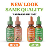Simply Nature's Pledge - Fruit and Vegetable Supplements - Liquid Drops - Made with Whole Food Superfoods, Packed Vitamins & Minerals - Soy Free - Made in The USA