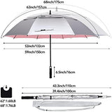 G4Free 47/54/62/68 Inch UV Protection Golf Umbrella Auto Open Vented Double Canopy Oversize Extra Large Windproof Sun Rain Umbrellas