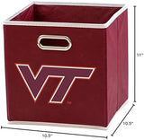 Franklin Sports NCAA College Team Fabric Storage Cubes Made to Fit Storage Bin Organizers