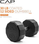 CAP Barbell Coated Hex Dumbbell Weight | Multiple Options