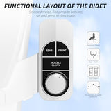 SAMODRA Non-Electric Bidet - Self Cleaning Dual Nozzle (Frontal and Rear Wash) Fresh Water Bidet Toilet Seat Attachment with Independent Adjustable Water Pressure (Classic Black/Silver)