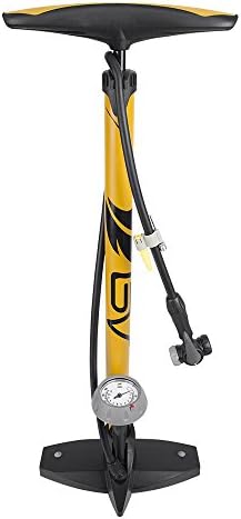 BV Bicycle Pump Durable Bike Floor Pump 17/24 inch Smart Valve Head, 160 psi, Automatically Reversible Presta and Schrader