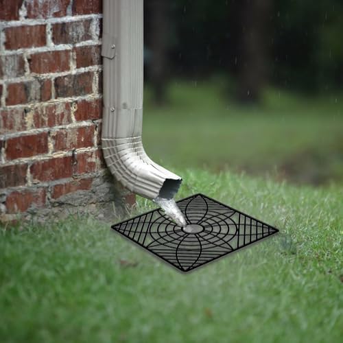 Gutter Downspout Extensions,Catch Basin Low Profile Downspout Extender | No Deep Dig Catch Basin, Flexible Pipe Extension to 5.1ft, Protect House Foundation