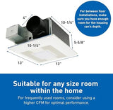 Panasonic FV-0511VFL1 WhisperFit DC Retrofit Ventilation Fan with Light, Dimmable LED Light and Nightlight, 50, 80 or 110 CFM, Quiet Energy Star Certified Energy-Saving Ceiling Mount Fan