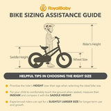 RoyalBaby Kids Bike EZ Freestyle Training Free Balance to Pedal Easy Learning Bicycle, 12-18 Inch for Toddlers to Big Kids