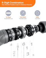 Sportneer Bike Lock: 5 Digit Combination High Security Anti Theft Bike Chain Lock - 3.2/3.6/4ft Heavy Duty Keyless Bicycle Lock for Bike, Motorcycle, Scooter, Door & Gate - 4/6mm Thick, Easy to Use