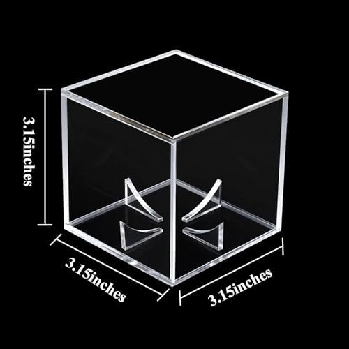 12 Pack Baseball Display Case UV Protected Acrylic Clear Baseball Holder Square Cube Ball Protector Memorabilia Autograph Display Box for Official Size Baseball
