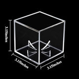 12 Pack Baseball Display Case UV Protected Acrylic Clear Baseball Holder Square Cube Ball Protector Memorabilia Autograph Display Box for Official Size Baseball