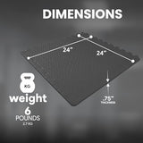 BalanceFrom Puzzle Exercise Mat with EVA Foam Interlocking Tiles for MMA, Exercise, Gymnastics and Home Gym Protective Flooring, Multiple Sizes and Colors