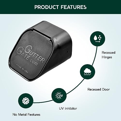 Type-A ("horizontal-shaped") Gutter Downspout Extension (3"x4", Black)