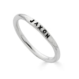 By Hannah Design Teeny Tiny Stacking Sterling Silver Ring Personalized Ring
