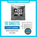 Nice Packs Reusable Dry Ice Packs for Coolers, Lunch Boxes, Frozen Food Shipping - Flexible and Long Lasting (10 Large Sheets)