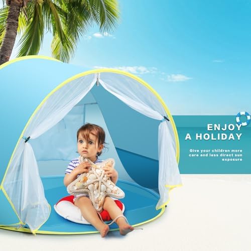 Baby Beach Tent, Pop Up Play Tent for Infants, UV Protection Sun Shelter for Toddlers, Infant Portable Sun Shade
