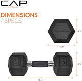 CAP Barbell Coated Dumbbell Weight | Multiple Options Pairs & Sets