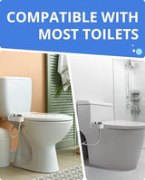 Clear Rear Bidet Attachment for Toilet - Self-Cleaning Dual Nozzle Bidet Toilet Seat with Adjustable Water Pressure - Easy Installation - Hygienic Toilet Accessories - 2 pack