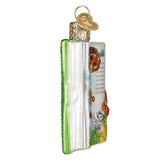 Old World Christmas The Wonderful Wizard of Oz Book Glass Blown Ornament for Holiday Tree, Handcrafted Holiday Decoration, Book Collection