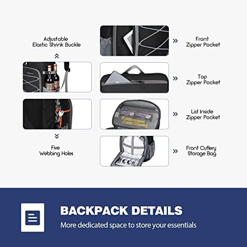 Maelstrom Cooler Backpack - 35/50 Can Insulated Soft Cooler Lunch Bag for Camping, Beach, Hiking & Shopping