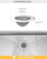 2 Pcs Kitchen Sink Strainer, Easy Clean Sink Drain Strainer, Anti-Rust Stainless Steel Sink Strainer, Anti-Clogging Strainer for Garbage Disposal, Dishwasher Safe (Patented Product)