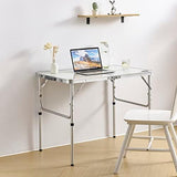 Folding Camping Table, 36''L x24''W Camp Aluminum Table with Adjustable Height Legs, Indoor Outdoor Lightweight Portable Folding Dining Table for Camp Picnic Beach BBQ Cooking 3Ft（2 Heights 15"/28"）