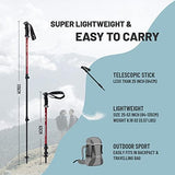 Aluminum Trekking Poles - Quick Adjustable Locks, Comfort Handle, Padded Strap, Snow Baskets - Walking Sticks Suitable for Hiking, Walking