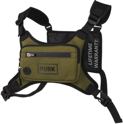 MVRK Water Resistant Chest Pack - Running Vest for Workouts, Running Phone Holder Extra Storage, Lightweight Running Pack