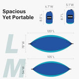 Kootek Camping Hammock 500 lbs Capacity, Portable Hammocks with Tree Straps & Attached Carry Bag, Camping Essentials Gear, Perfect for Outside Indoor Hiking Beach Backpack Travel