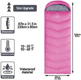 XL Size Upgraded Version of Camping Sleeping Bag 4 Seasons Warm and Cool, Lighter Weight, Adults and Children Can Use Waterproof Camping Bag, Travel and Outdoor Activities
