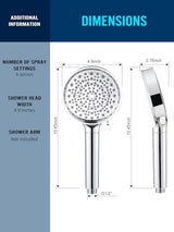 Cobbe Filtered Shower Head with Handheld - Filters Over 99% Of Chlorine - 2.0 Carbon Shower Head Filter System - Water Softener Filters Beads for Hard Water - Reduces Dry Itchy Skin, Chrome
