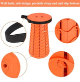 Fishboy Upgraded Collapsible Stool, 400lbs Max Weight, Lightweight But Sturdy, Portable Retractable Folding Telescoping Foldable Camping Stool for Adults Outdoor Fishing Hiking Gardening Travel BBQ