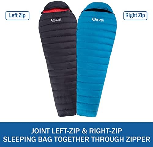 Ultralight Down Sleeping Bag for Adults with 600 Fill Power, Compact Sleeping Bag with Compression Sack for Backpacking, Hiking and Camping