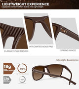 KALIYADI Polarized Sunglasses for Men, Lightweight Sun Glasses with UV Protection for Driving Fishing Golf