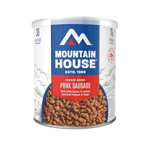 Mountain House Pork Sausage #10 Can | Freeze Dried Survival & Emergency Food | 25 Servings