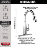 Delta 9113-DST Essa Kitchen Faucet, Standard, Chrome