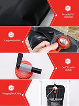 DkOvn Solar Shower Bag, 1/2/4 Pack 5 Gallons/20L Camping Shower Bag, Portable Shower Bag with Removable Hose and On-Off Switchable Shower Head for Camping Beach Swimming Outdoor Traveling