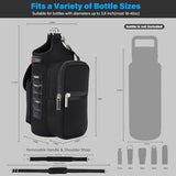 icolor Magnetic Gym Bag Water Bottle Carrier Holder with Phone Pockets & Shoulder Strap,5 Built-in Magnets Gym Bottle Pouch Sleeve,Magnetic Bag Gym Accessories Organizer for Men Women