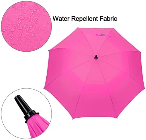 G4Free 47/54/62/68 Inch Automatic Open Golf Umbrella Oversize Extra Large Double Canopy Vented Windproof Waterproof Stick Umbrellas