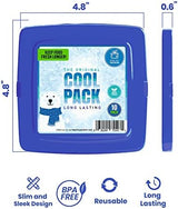 Ice Packs for Lunch Bags - Freezer Packs - Original Cool Pack | Slim & Long-Lasting Reusable Ice Pack for Lunch Box and Cooler Bag (Set of 10)