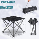 FUNDANGO Folding Camping Stool, 2 Pack 18.1 Inch Oversized Foot Stools 330 Lbs Heavy Duty Portable Padded Seat Anti-Slip Foots & Carry Bag for Fishing Outdoor Lawn Travel (Black)