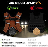 APEXUP Weighted Vest with 5lbs/10lbs/15lbs/20lbs/25lbs/30lbs Weights and Reflective Stripe, Weight Vest Men Women for Workout, Strength Training, Running