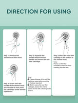 Cobbe 4 Pack Replacement Filters for Handheld Shower Head - Water Softener Filters Beads for Hard Water - Remove Chlorine - Reduces Dry Itchy Skin