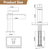 Fransiton Oil Rubbed Bronze Waterfall Bathroom Faucet Lavatory Single Handle 1 or 3 Hole Bathroom Sink Faucet Washbasin Faucet with Deck and Pop-up Drain (Short, Oil Rubbed Bronze)